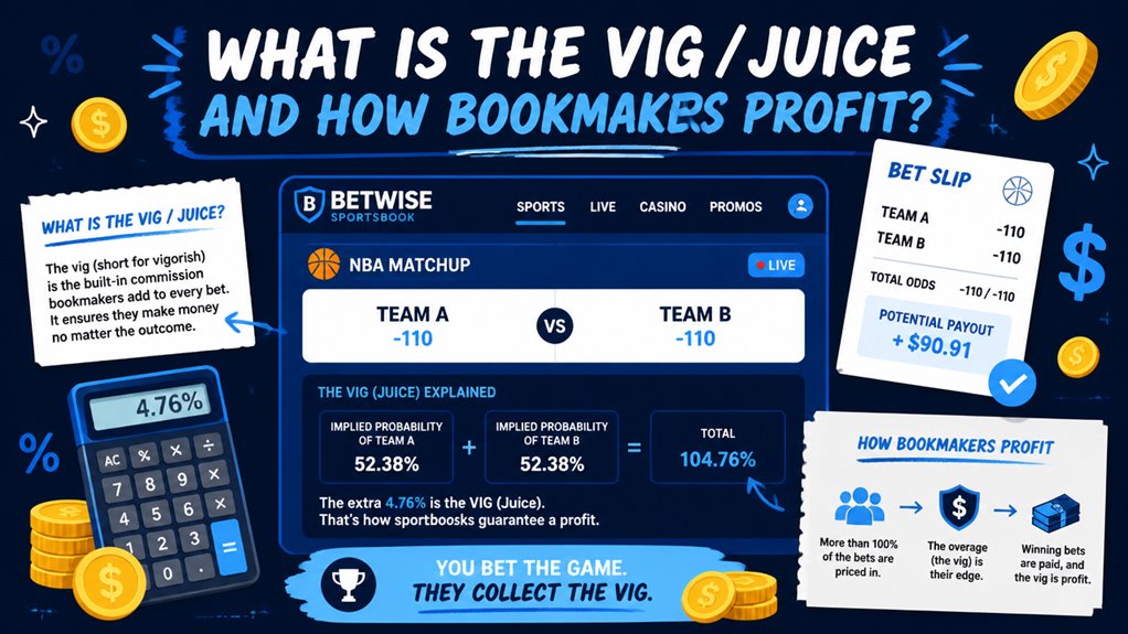 What Is the Vig / Juice and How Bookmakers Profit?